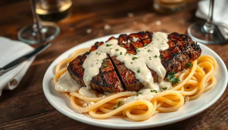 steak alfredo