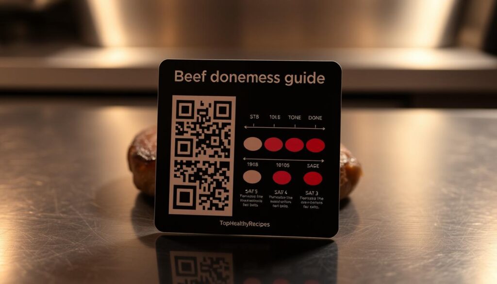 Beef doneness temperature guide QR code Beef doneness temperature guide QR code