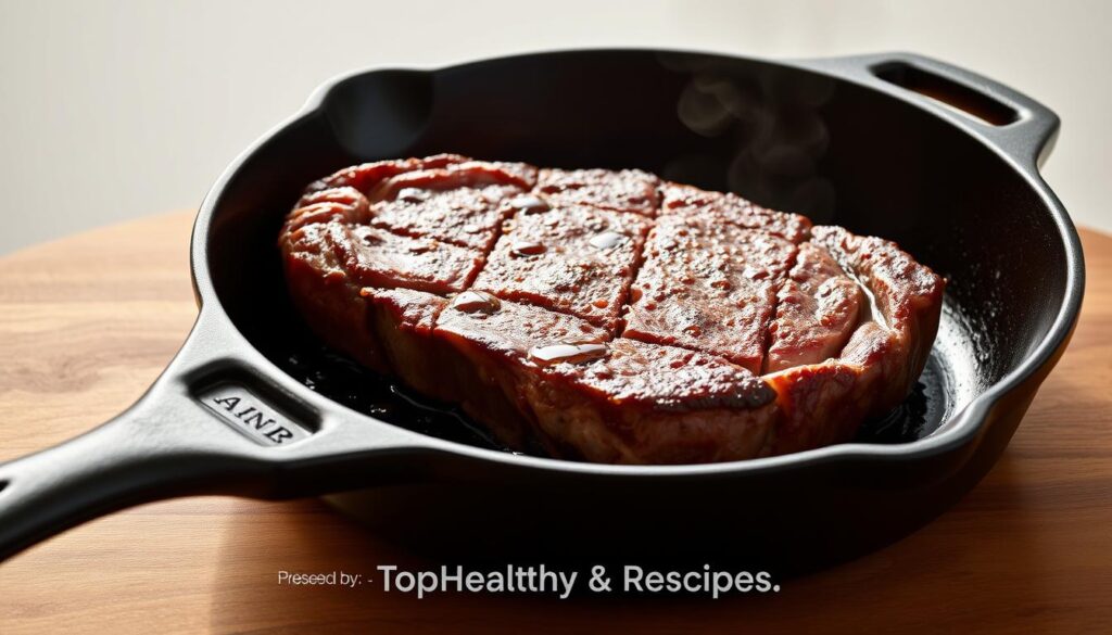 cast iron skillet searing steak cast iron skillet searing steak