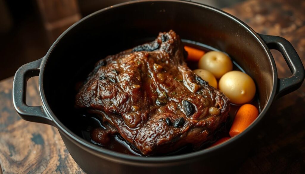 oven braised chuck roast in Dutch oven oven braised chuck roast in Dutch oven
