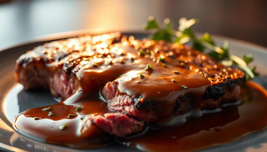 pan seared steak with sauce pan seared steak with sauce