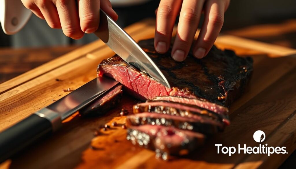 slicing hanger steak against the grain slicing hanger steak against the grain