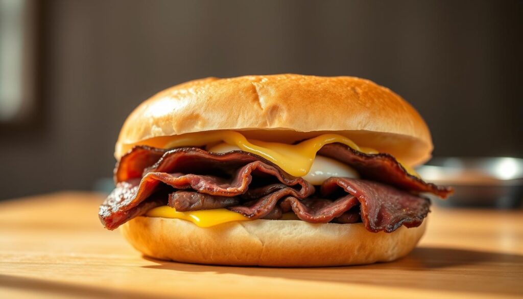 steak egg cheese bagel steak egg cheese bagel